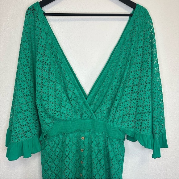 BIBI Green Island Beauty Romper Green 1X - Picture 3 of 16